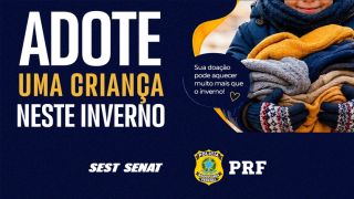 Imagem referente a notícia: PRF lança campanha de arrecadação de roupas de inverno para crianças no Paraná