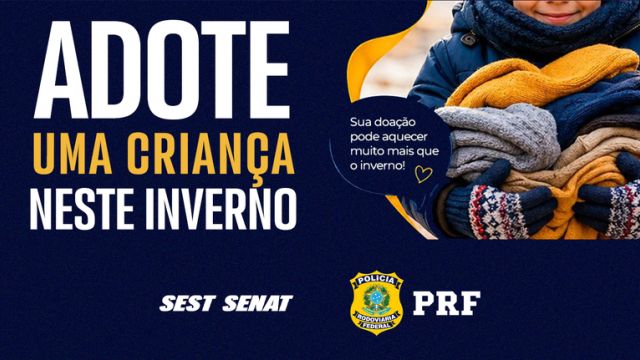 PRF lança campanha de arrecadação de roupas de inverno para crianças no Paraná