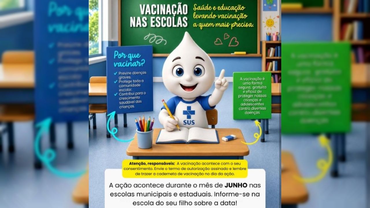 Vacinação nas escolas inicia em junho em Corbélia