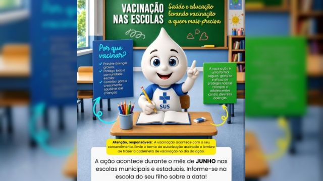 Vacinação nas escolas inicia em junho em Corbélia