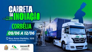 Imagem referente a notícia: Corbélia recebe Carreta da Inovação com empregos, tecnologia e serviços gratuitos