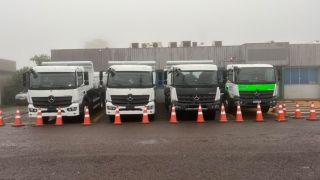 Imagem referente a notícia: Corbélia recebe quatro novos caminhões para reforçar os serviços de Obras e Agricultura