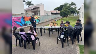 Imagem referente a notícia: Oficina de grafite promove criatividade e fortalecimento de vínculos com crianças e adolescentes do CRAS de Corbélia