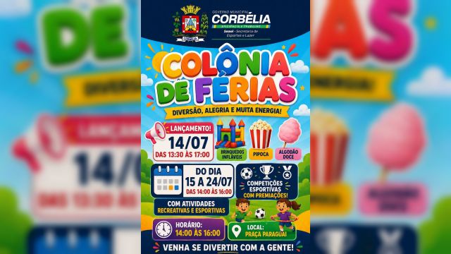 Colônia de Férias da Semel vai levar diversão e atividades esportivas para crianças em Corbélia