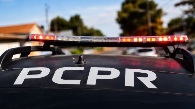 Imagem referente à notícia: PCPR cumpre mandado de prisão civil e encaminha homem ao sistema penal em Corbélia