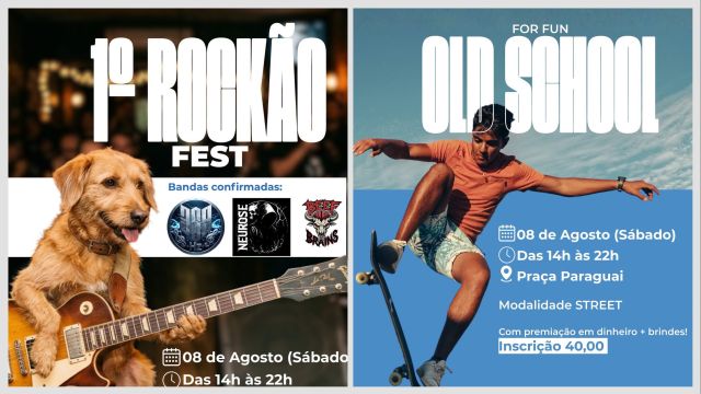 Imagem referente a notícia: Imagem referente a notícia: Rockão Fest promete agitar Corbélia com shows, campeonato de skate e atrações para toda a família