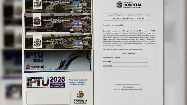 Imagem referente à notícia: Corbélia tem cerca de R$ 8 milhões em tributos pendentes e inicia cobrança de débitos