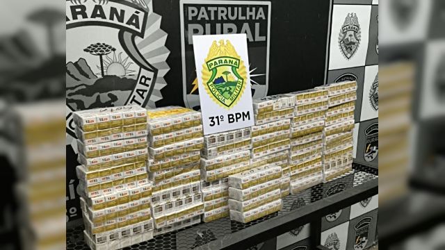 Imagem referente à notícia: Patrulha Rural apreende 2,4 mil ampolas de Tirzepatida em veículo no distrito de Ouro Verde do Piquiri