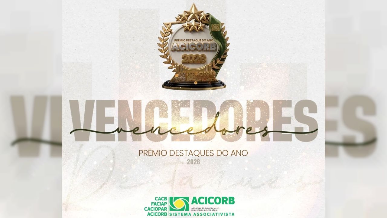 ACICORB revela vencedores do Prêmio Destaques do Ano 2026 após votação em 218 categorias
