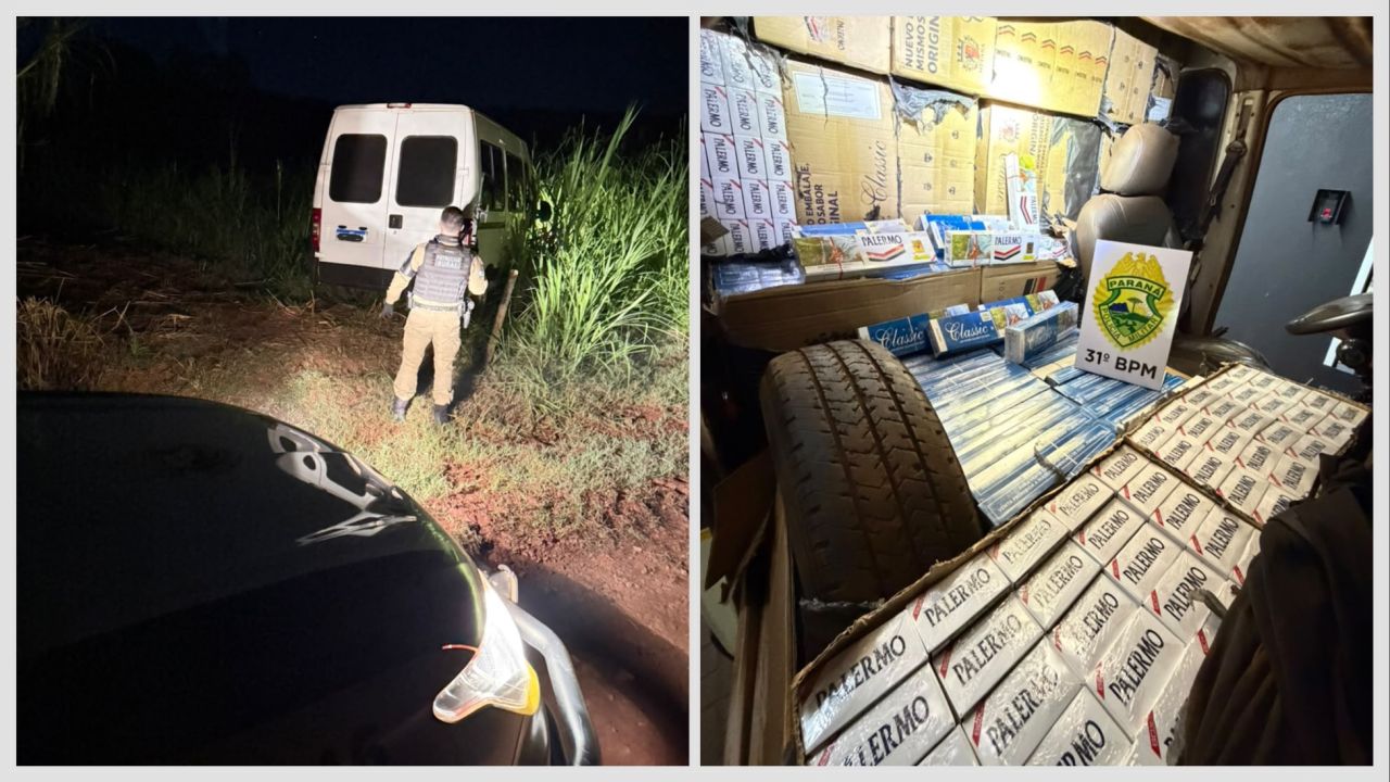 Patrulha Rural apreende carga de cigarros contrabandeados avaliada em R$ 750 mil em Nova Aurora