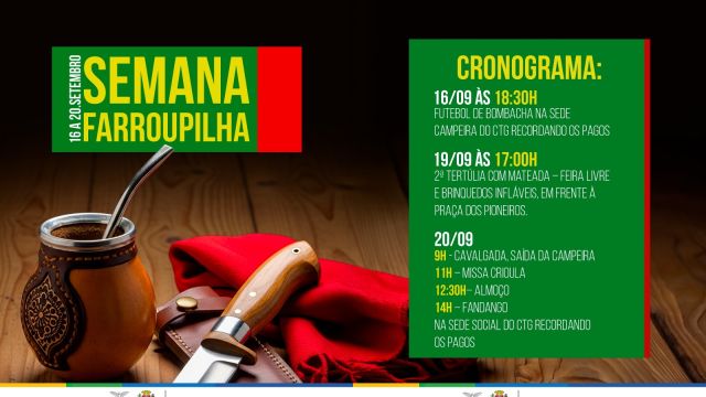 Imagem referente à notícia: Semana Farroupilha segue com programação de tradição gaúcha em Corbélia