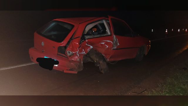 Imagem referente à notícia: Colisão entre dois veículos deixa condutores feridos na BR-369, em Corbélia