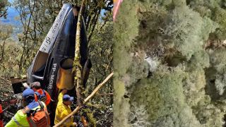 Imagem referente a notícia: Helicóptero desaparecido é encontrado na Serra de Santa Catarina com cinco mortos