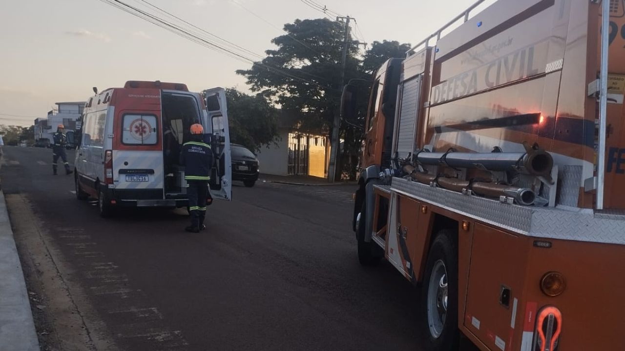 Colisão entre caminhonete e motocicleta deixa homem ferido em Corbélia