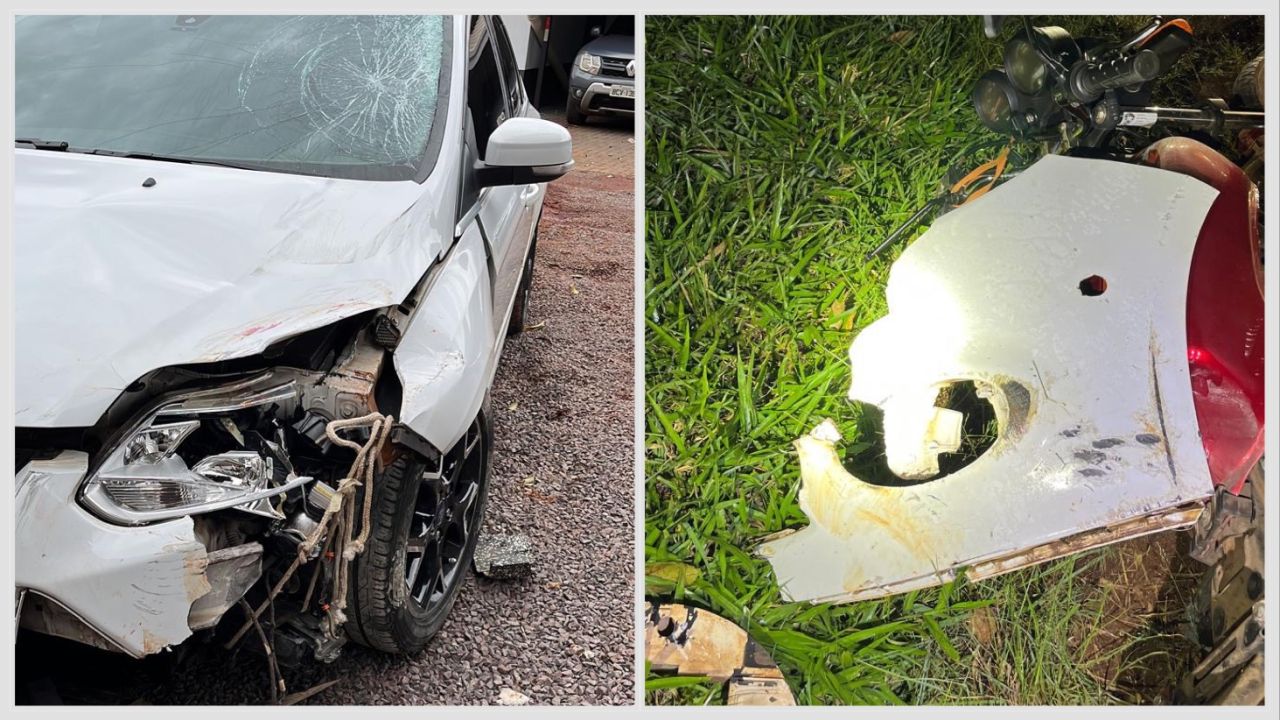 PCPR localiza e apreende carro suspeito de envolvimento em acidente que matou motociclista em Corbélia