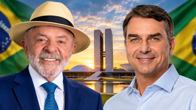 Imagem referente à notícia: Flávio Bolsonaro e Lula avançam ao segundo turno para a Presidência da República