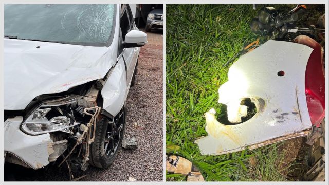 Imagem referente à notícia: PCPR localiza e apreende carro suspeito de envolvimento em acidente que matou motociclista em Corbélia