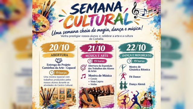 Imagem referente à notícia: Semana Cultural movimenta Corbélia com três noites de música, dança e arte