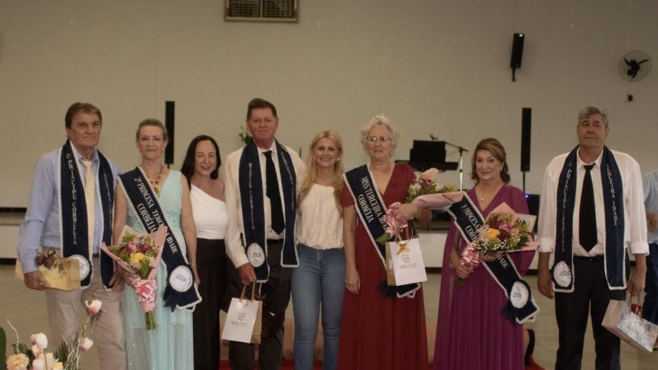 Corbélia elege Miss e Mister Terceira Idade em tarde de celebração e valorização da pessoa idosa