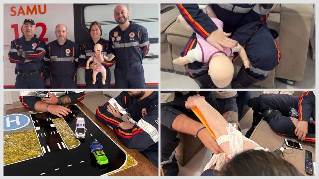 Imagem referente a notícia: SAMU de Corbélia recebe treinamento prático para aprimorar atendimento em urgências e emergências