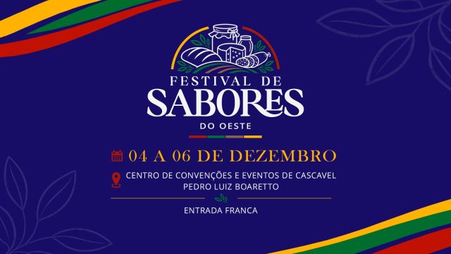 Com entrada gratuita, Cascavel sedia 1º Festival Sabores do Oeste em dezembro