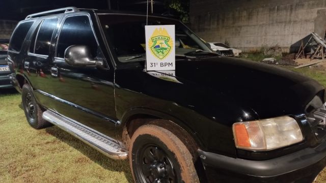 Imagem referente à notícia: Patrulha Rural apreende Blazer após manobras perigosas em via pública em Corbélia